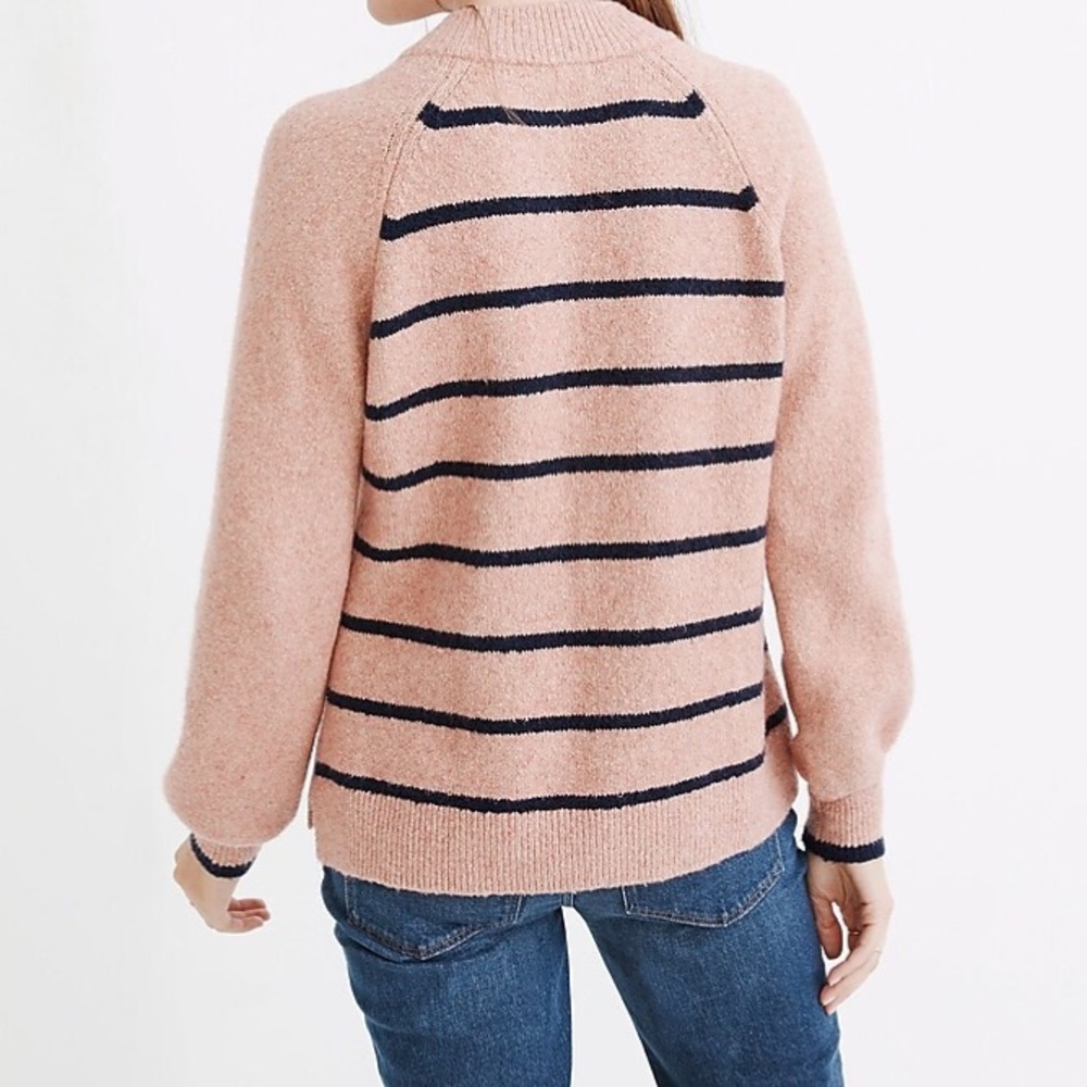 Madewell Pembury Henley Mockneck Sweater in Stripe - Picture 3 of 7